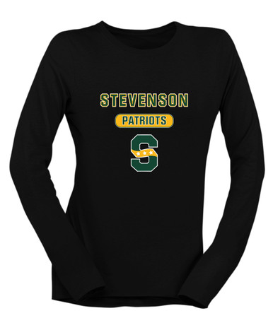 Stevenson Patriots S Script Mascot #3 Women's LS T-Shirt