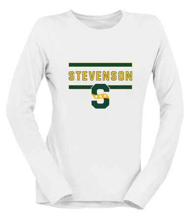 Stevenson Patriots S Script Mascot #4 Women's Premium LS T-Shirt