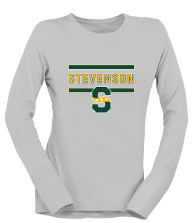 Stevenson Patriots S Script Mascot #4 Women's LS T-Shirt