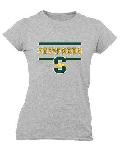 Stevenson Patriots S Script Mascot #4 Women's Premium SS T-Shirt