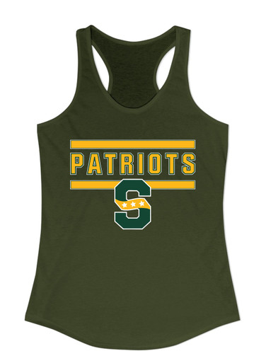 Stevenson Patriots S Script Mascot #5 Women's Tank Top
