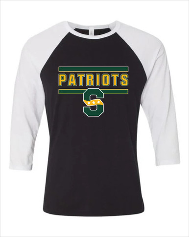 Stevenson Patriots S Script Mascot #5 Men's Baseball T-Shirt