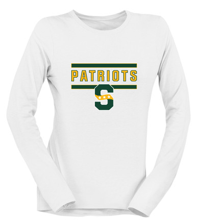 Stevenson Patriots S Script Mascot #5 Women's LS T-Shirt