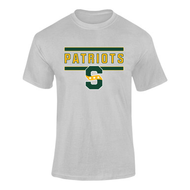 Stevenson Patriots S Script Mascot #5 Men's SS T-Shirt