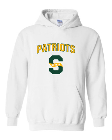 Stevenson Patriots S Script Mascot #6 Men's Hoodie
