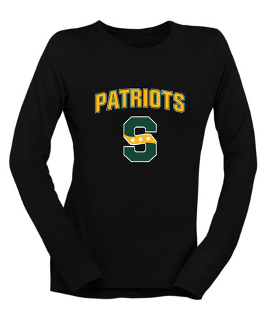 Stevenson Patriots S Script Mascot #6 Women's Premium LS T-Shirt