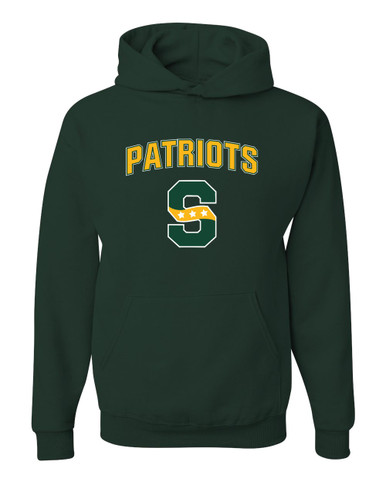 Stevenson Patriots S Script Mascot #6 Men's Premium Hoodie