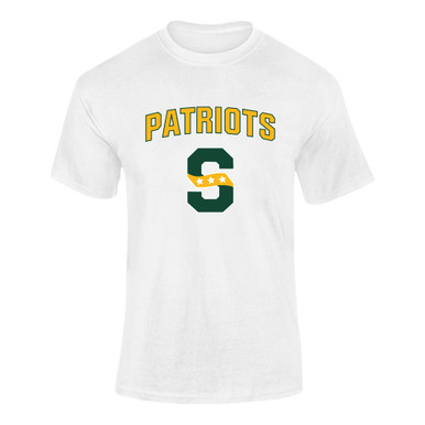 Stevenson Patriots S Script Mascot #6 Men's SS T-Shirt