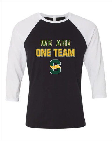 Stevenson Patriots S Script We Are One Team Men's Baseball T-Shirt