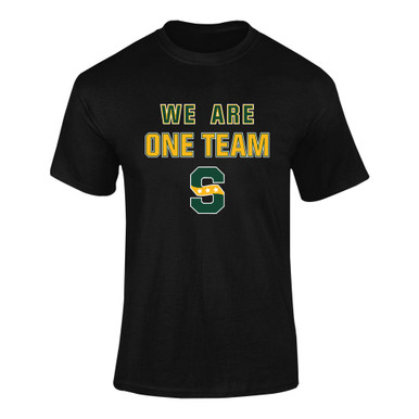 Stevenson Patriots S Script We Are One Team Men's SS T-Shirt