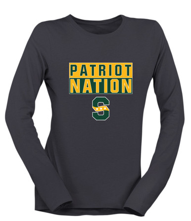 Stevenson Patriots S Script Nation #1 Women's Premium LS T-Shirt