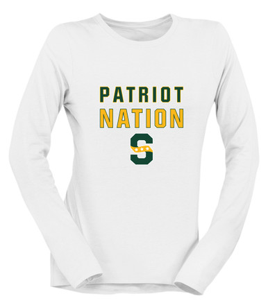 Stevenson Patriots S Script Nation #2 Women's Premium LS T-Shirt
