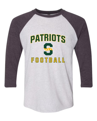 Stevenson Patriots S Script Football #1 Women's Baseball T-Shirt