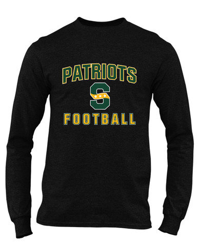 Stevenson Patriots S Script Football #1 Men's LS T-Shirt