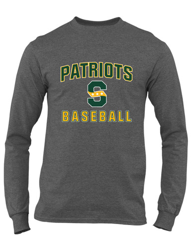 Stevenson Patriots S Script Baseball #1 Men's LS T-Shirt