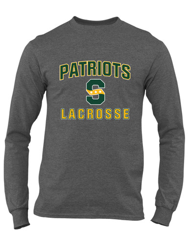 Stevenson Patriots S Script Lacrosse Men's Premium LS T-Shirt