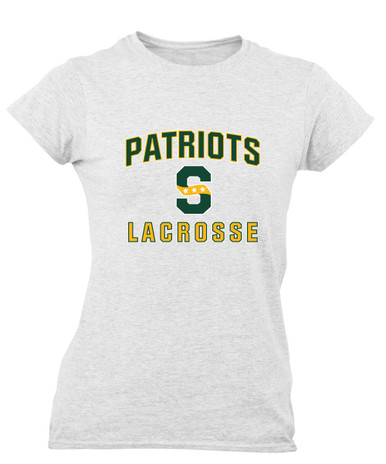 Stevenson Patriots S Script Lacrosse Women's Premium SS T-Shirt