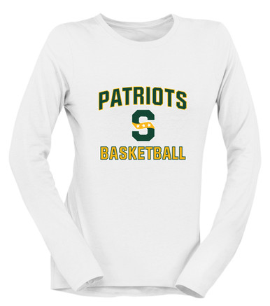 Stevenson Patriots S Script Basketball #1 Women's Premium LS T-Shirt