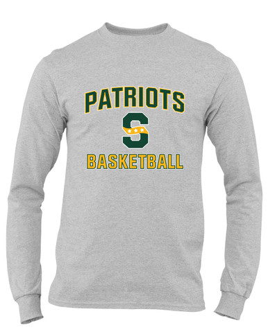 Stevenson Patriots S Script Basketball #1 Men's Premium LS T-Shirt