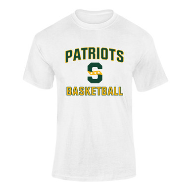 Stevenson Patriots S Script Basketball #1 Men's SS T-Shirt