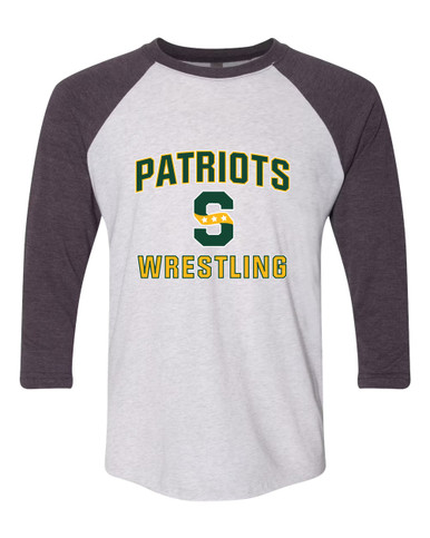 Stevenson Patriots S Script Wrestling Women's Baseball T-Shirt