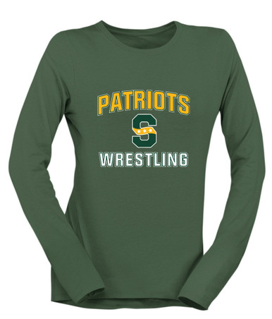 Stevenson Patriots S Script Wrestling Women's Premium LS T-Shirt