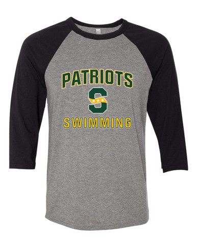 Stevenson Patriots S Script Swimming Women's Baseball T-Shirt