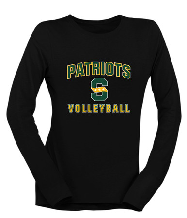 Stevenson Patriots S Script Volleyball Women's Premium LS T-Shirt