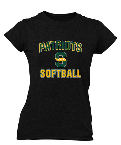 Stevenson Patriots S Script Softball #1 Women's SS T-Shirt