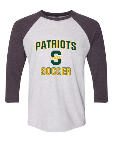 Stevenson Patriots S Script Soccer #1 Women's Baseball T-Shirt