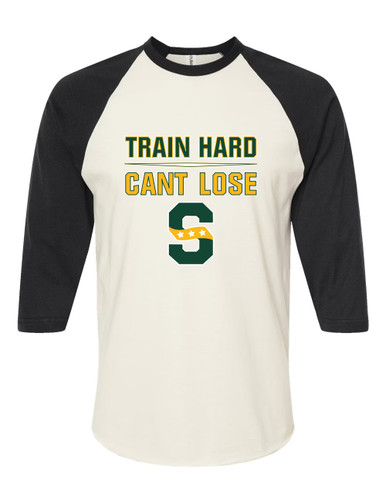 Stevenson Patriots S Script Train Hard, Can't Lose Women's Baseball T-Shirt