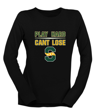Stevenson Patriots S Script Play Hard, Can't Lose Women's LS T-Shirt