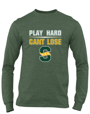 Stevenson Patriots S Script Play Hard, Can't Lose Men's Premium LS T-Shirt