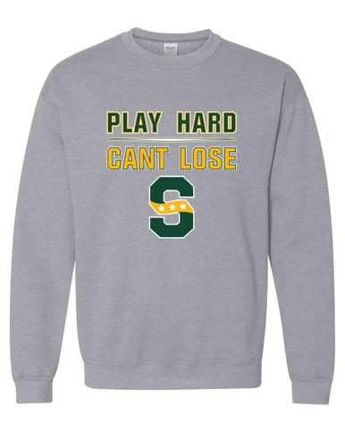 Stevenson Patriots S Script Play Hard, Can't Lose Men's Sweatshirt