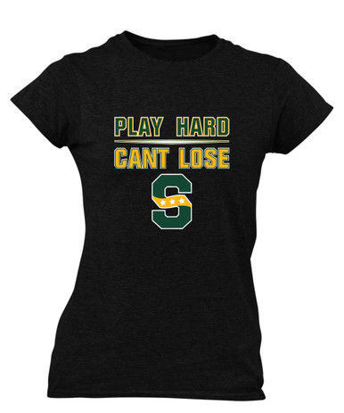 Stevenson Patriots S Script Play Hard, Can't Lose Women's Premium SS T-Shirt