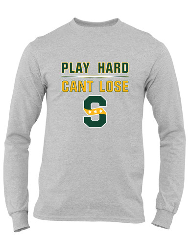 Stevenson Patriots S Script Play Hard, Can't Lose Men's LS T-Shirt