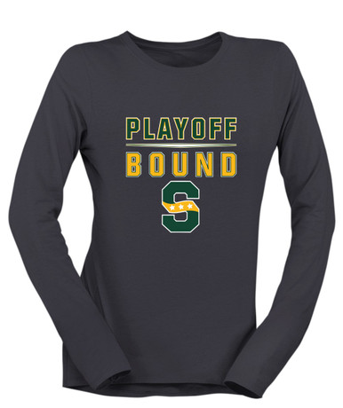 Stevenson Patriots S Script Playoff Bound Women's LS T-Shirt