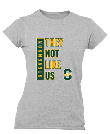 Stevenson Patriots S Script They Not Like Us #1 Women's SS T-Shirt
