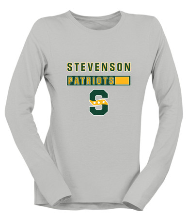 Stevenson Patriots S Script Mascot #7 Women's Premium LS T-Shirt