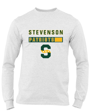 Stevenson Patriots S Script Mascot #7 Men's Premium LS T-Shirt