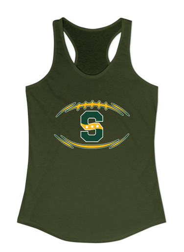 Stevenson Patriots S Script Football #3 Women's Tank Top