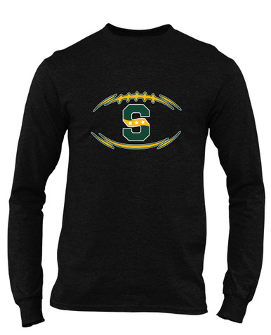 Stevenson Patriots S Script Football #3 Men's Premium LS T-Shirt