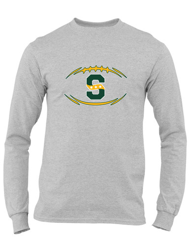 Stevenson Patriots S Script Football #3 Men's LS T-Shirt