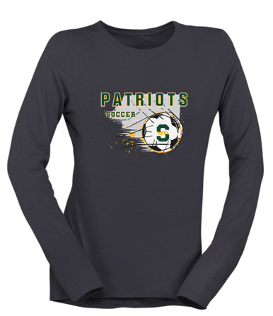 Stevenson Patriots S Script Soccer #2 Women's Premium LS T-Shirt