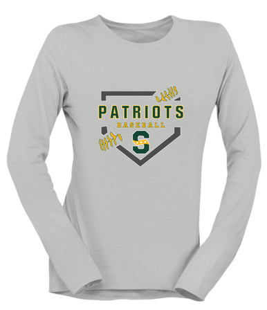 Stevenson Patriots S Script Baseball #2 Women's Premium LS T-Shirt