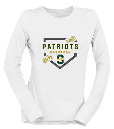 Stevenson Patriots S Script Baseball #2 Women's LS T-Shirt