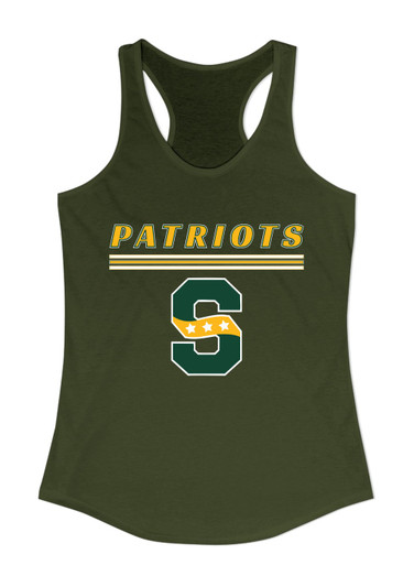 Stevenson Patriots S Script Mascot #8 Women's Tank Top