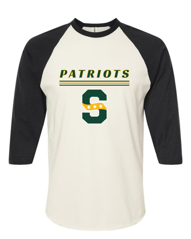 Stevenson Patriots S Script Mascot #8 Women's Baseball T-Shirt
