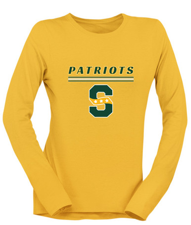 Stevenson Patriots S Script Mascot #8 Women's LS T-Shirt