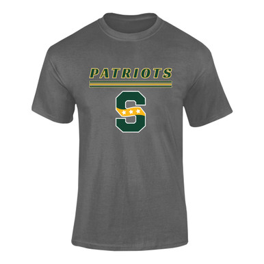 Stevenson Patriots S Script Mascot #8 Men's Premium SS T-Shirt
